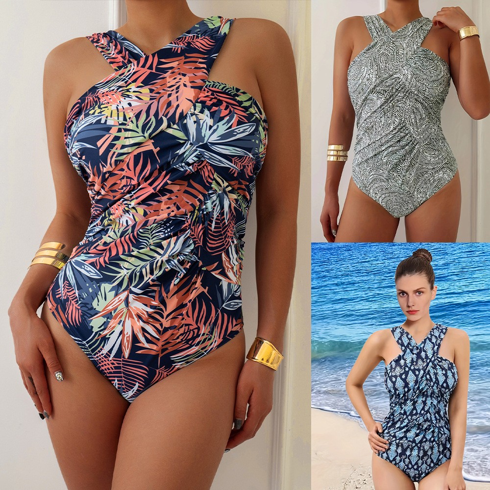 Swimsuit Bikini Ruched - ملابس سباحة نسائية مقاسات كبيرة، مايوهات
