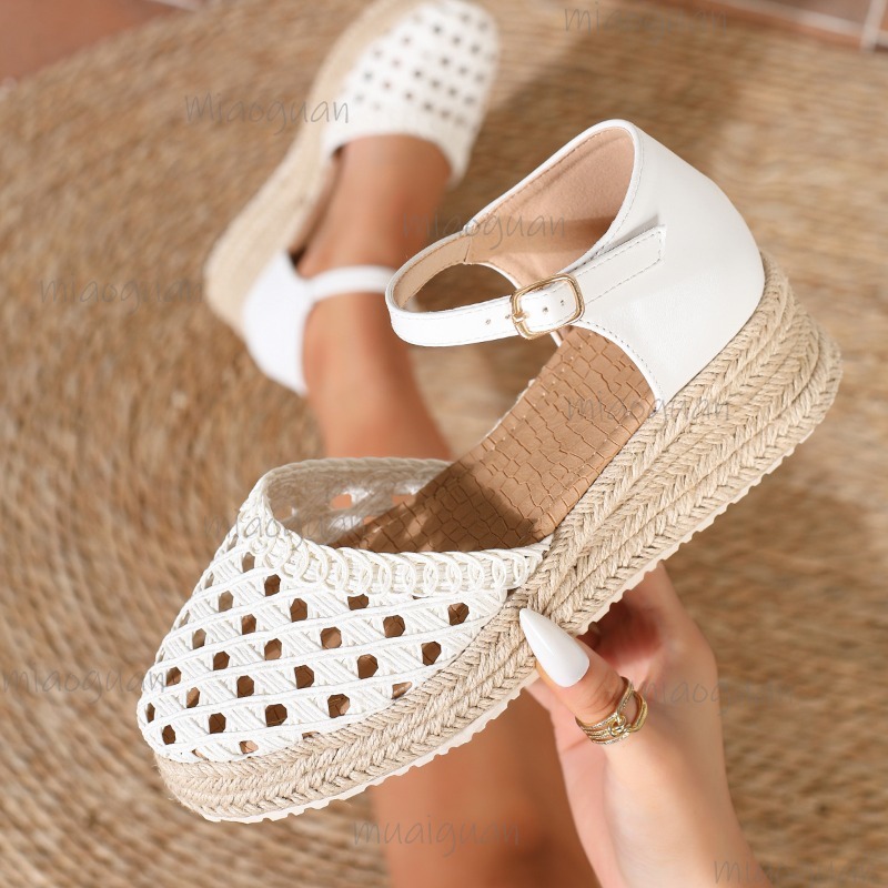 Wedge Espadrille Women - صنادل نسائية بوهو بكعب ويدج منسوجة