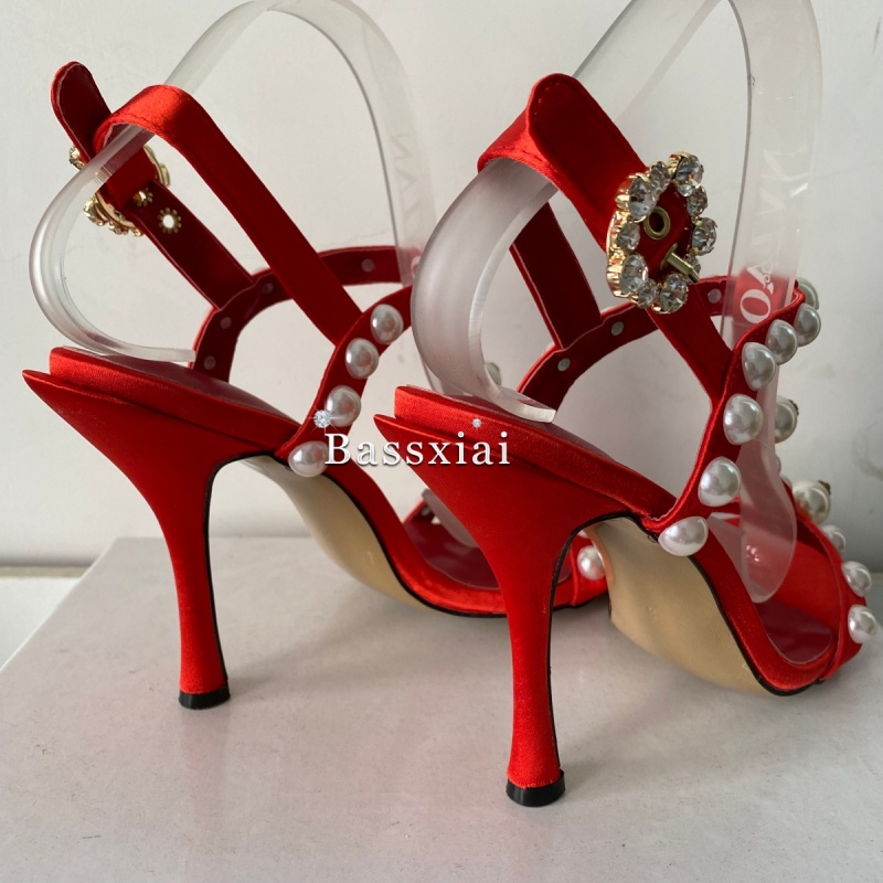 لؤلؤة حبة ديكور T-حزام خنجر كع - مراجعة Sandal Strappy Heeled وسعره