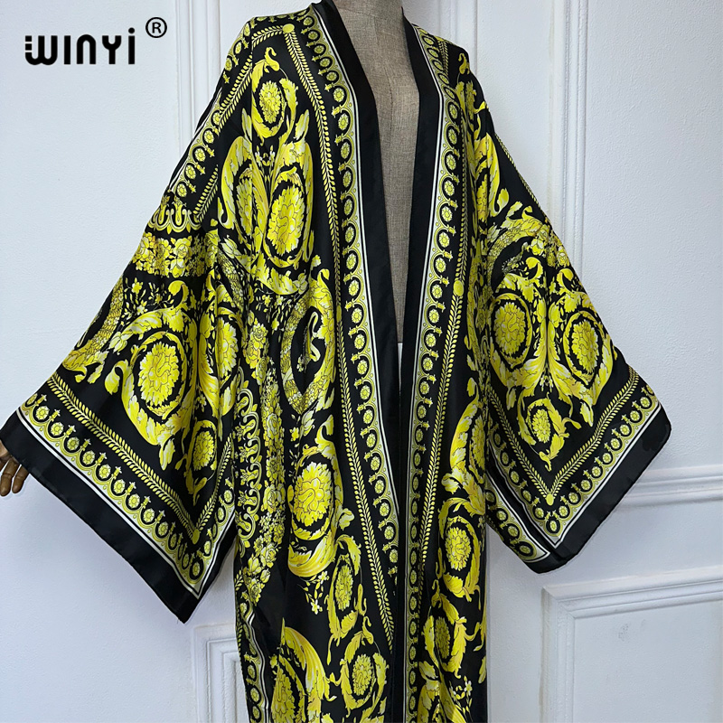 الكيمونو المطبوع من WINYI-afra - مراجعة Cover Up Kaftan وسعره