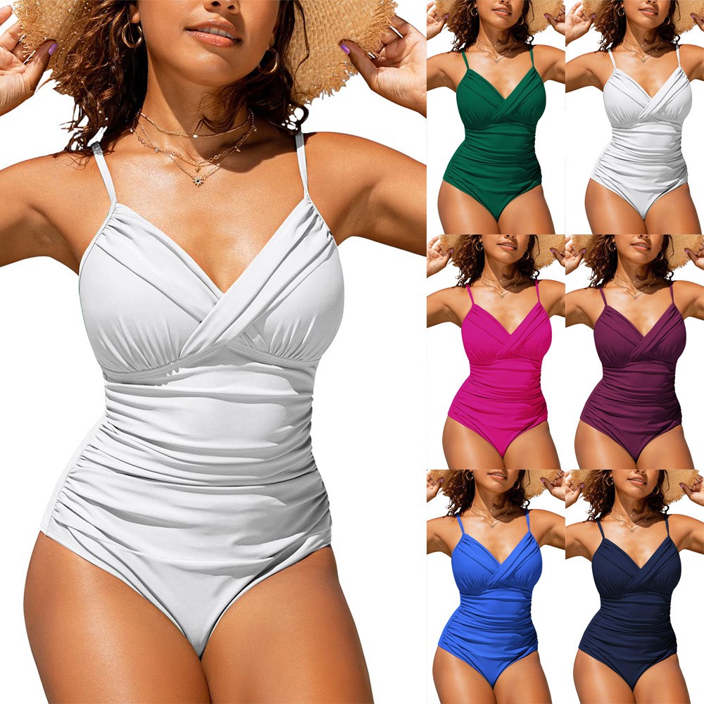 بدلة سباحة نسائية بيكيني تانكي - مراجعة Swimsuit Bikini Ruched وسعره