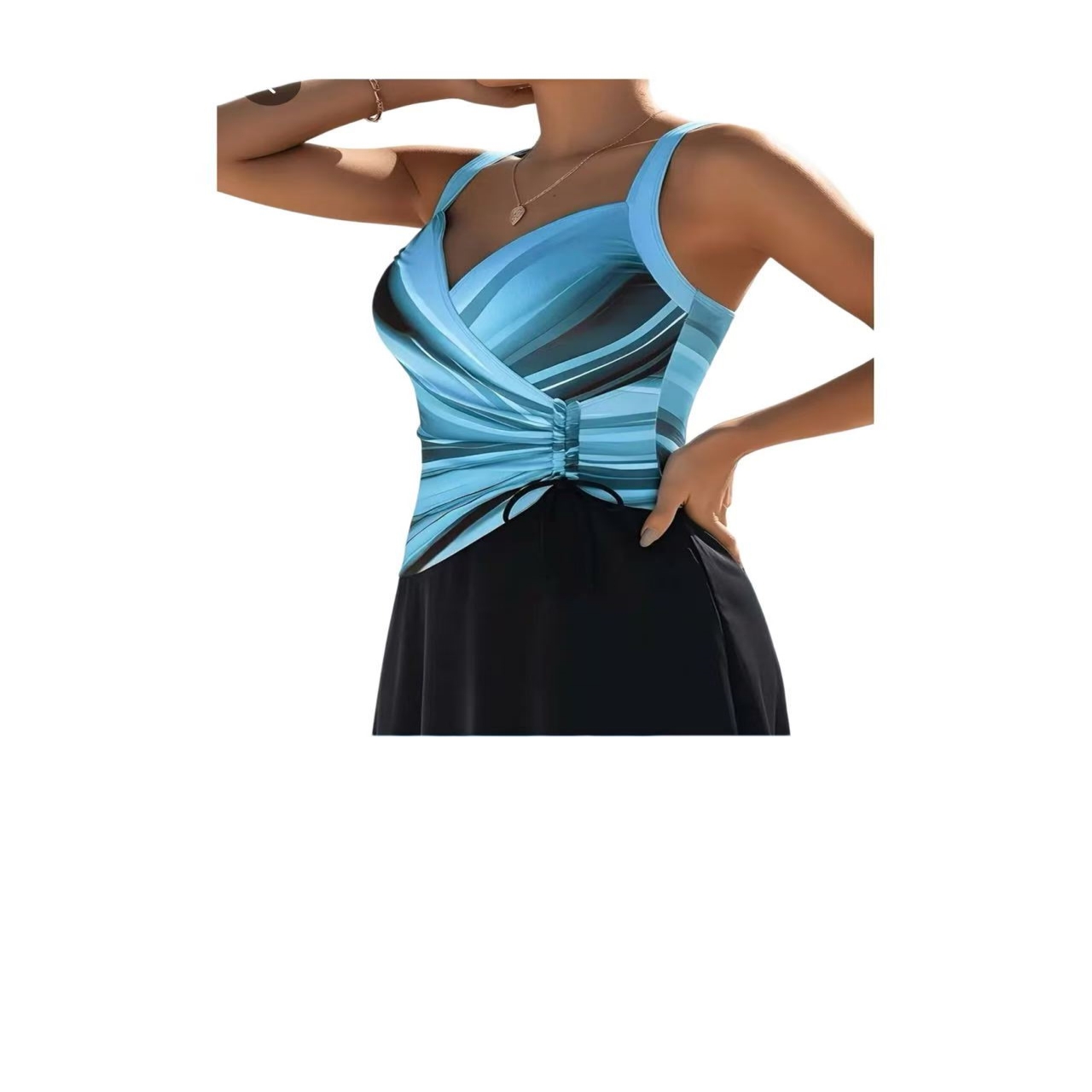 مايوه نسائي قطعة واحدة جديد 20 - مراجعة Swimsuit Bikini Ruched وسعره