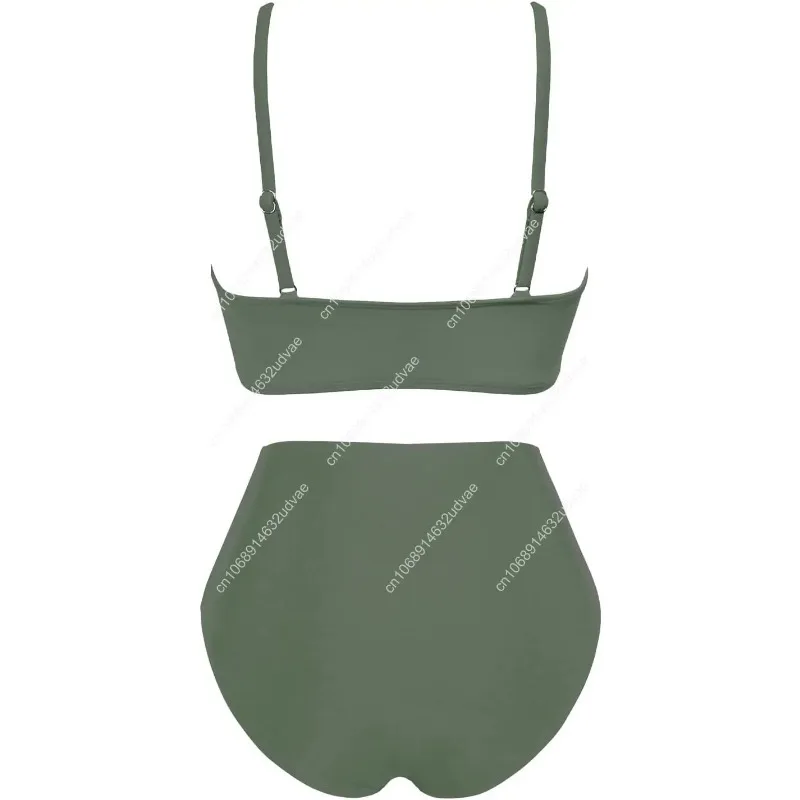 طقم بيكيني نسائي بخصر مرتفع، ب - مراجعة Swimsuit Bikini Ruched وسعره