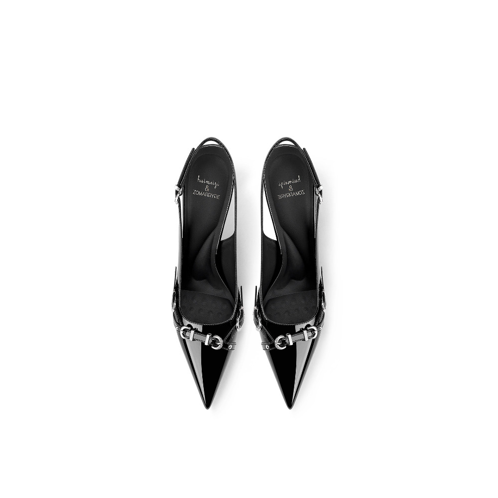 صنادل نسائية أنيقة سوداء بكعب  - مراجعة Sandal Strappy Heeled وسعره