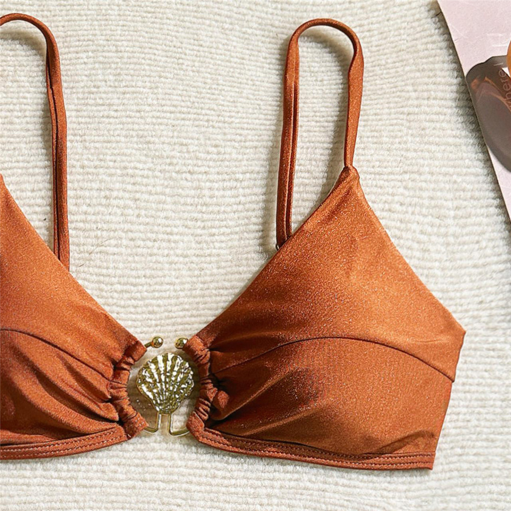 بيكيني نسائي مثير بلون أحمر نب - مراجعة Swimsuit Bikini Ruched وسعره