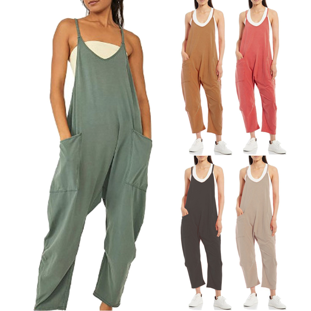 جمبسوت صيفي فضفاض كاجوال بأرجل - مراجعة Jumpsuit Linen Relaxed وسعره